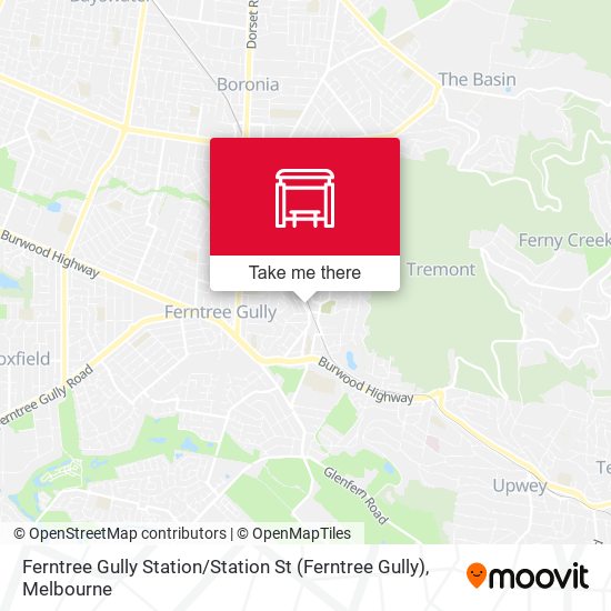 Mapa Ferntree Gully Station / Station St