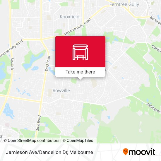 Jamieson Ave/Dandelion Dr map