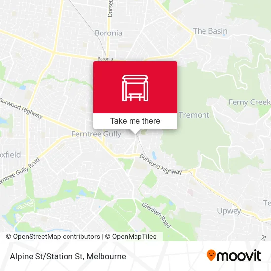 Mapa Alpine St/Station St