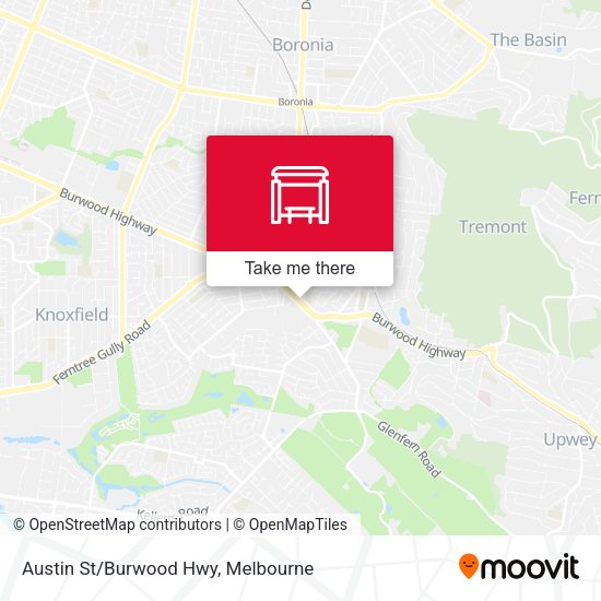 Austin St/Burwood Hwy map
