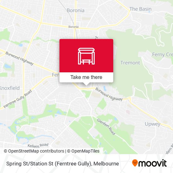 Mapa Spring St / Station St (Ferntree Gully)