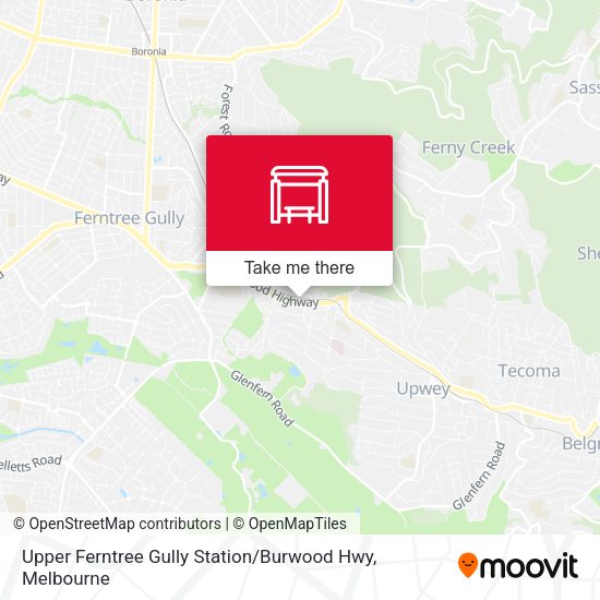 Upper Ferntree Gully Station / Burwood Hwy map