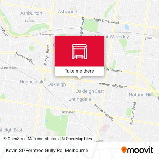Kevin St/Ferntree Gully Rd map
