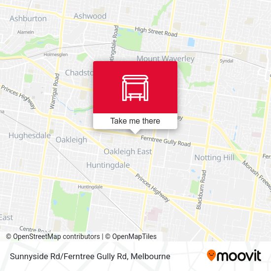 Sunnyside Rd/Ferntree Gully Rd map