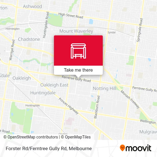 Mapa Forster Rd/Ferntree Gully Rd