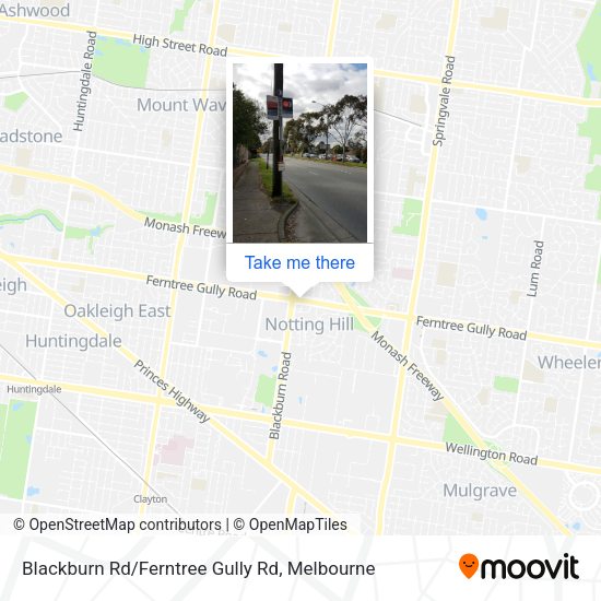 Blackburn Rd/Ferntree Gully Rd map