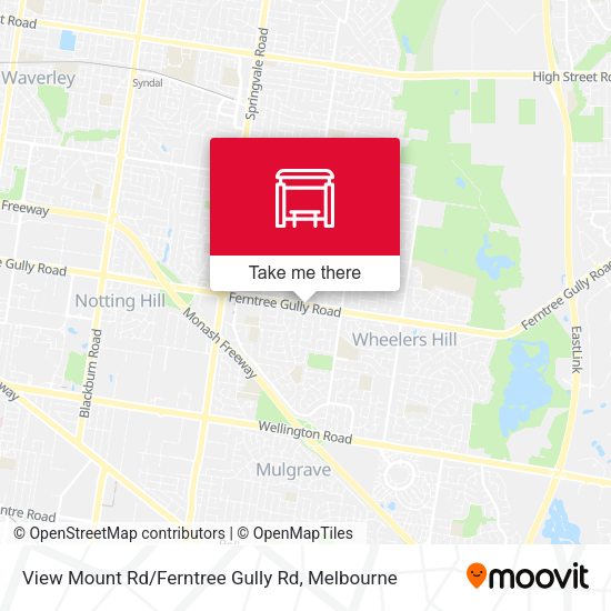 View Mount Rd / Ferntree Gully Rd map