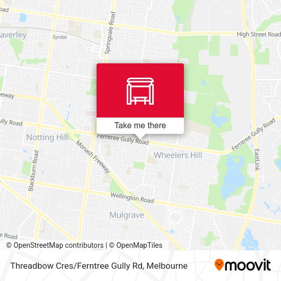 Threadbow Cres / Ferntree Gully Rd map