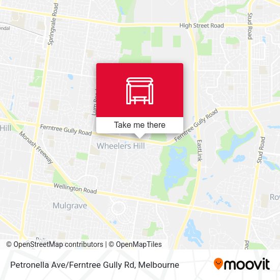 Petronella Ave / Ferntree Gully Rd map