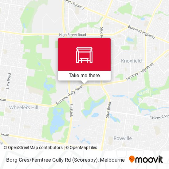 Mapa Borg Cres / Ferntree Gully Rd (Scoresby)