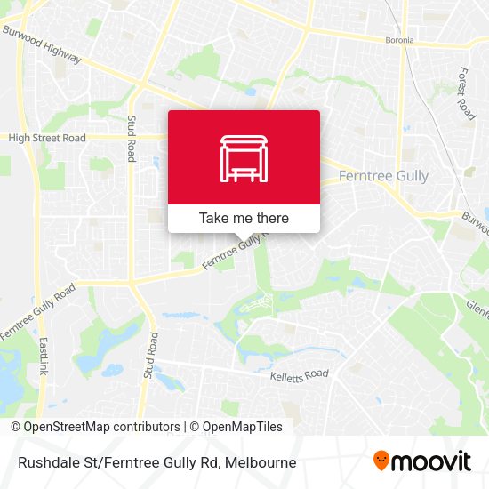 Rushdale St/Ferntree Gully Rd map