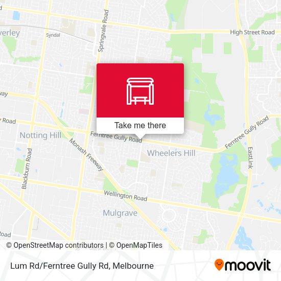 Lum Rd/Ferntree Gully Rd map