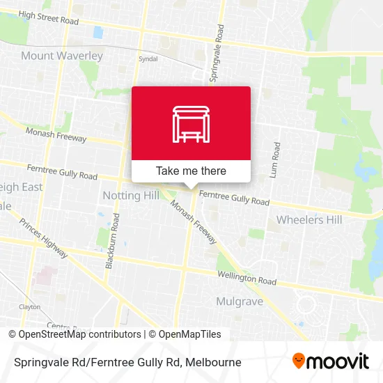 Mapa Springvale Rd / Ferntree Gully Rd