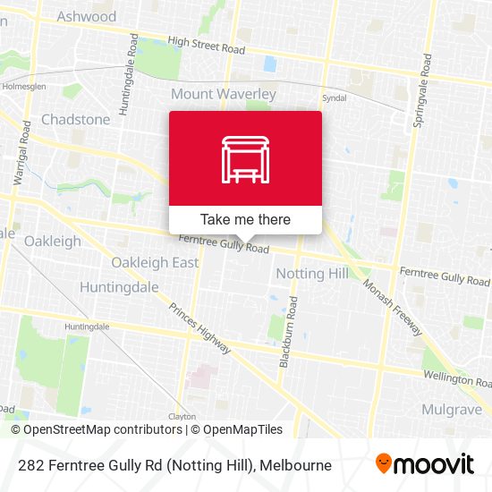 282 Ferntree Gully Rd (Notting Hill) map