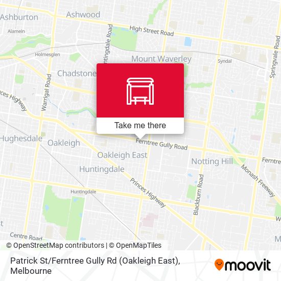 Patrick St / Ferntree Gully Rd (Oakleigh East) map