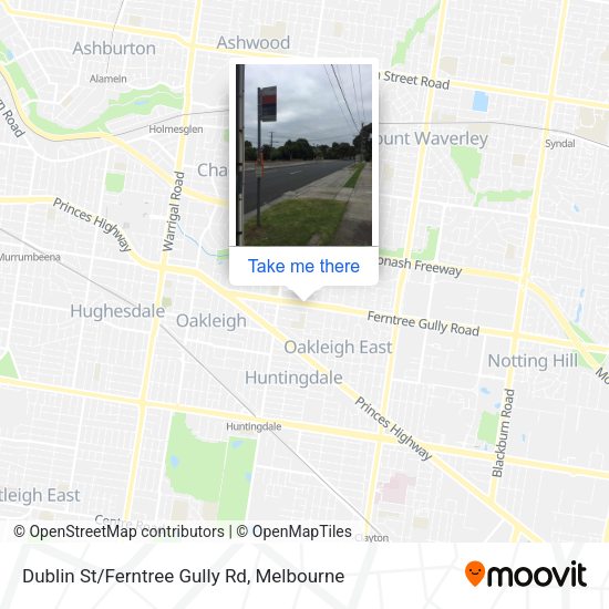 Dublin St/Ferntree Gully Rd map