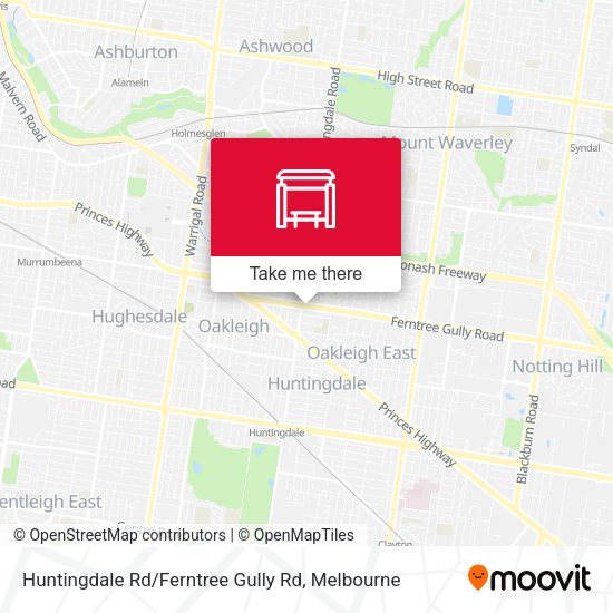Huntingdale Rd / Ferntree Gully Rd map
