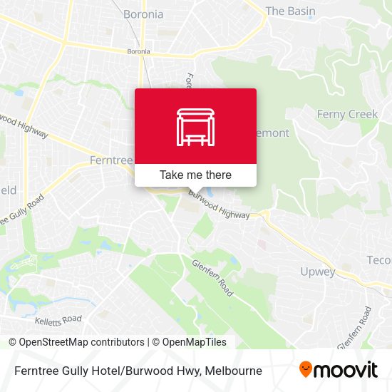 Ferntree Gully Hotel / Burwood Hwy map