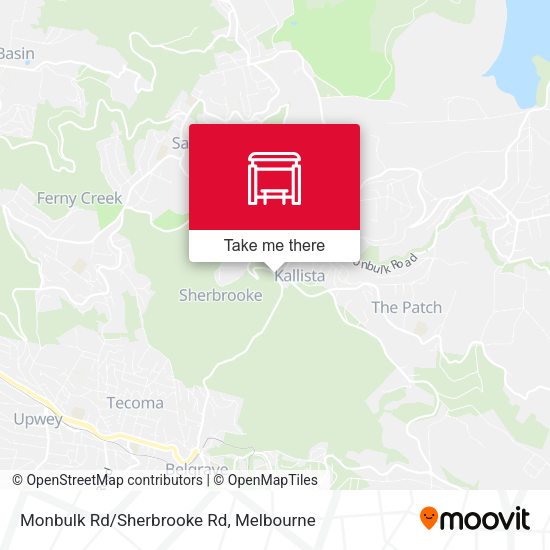 Monbulk Rd/Sherbrooke Rd map