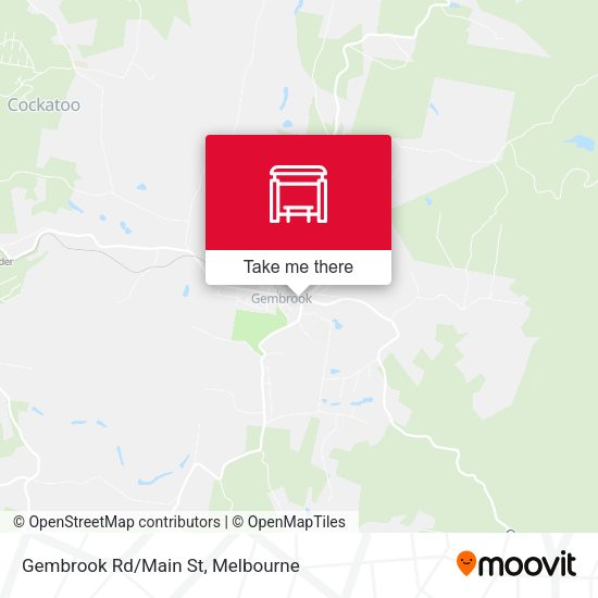 Gembrook Rd/Main St map