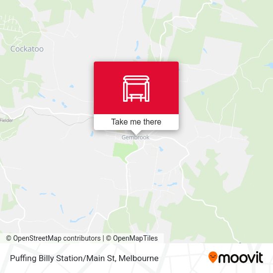 Puffing Billy Station/Main St map