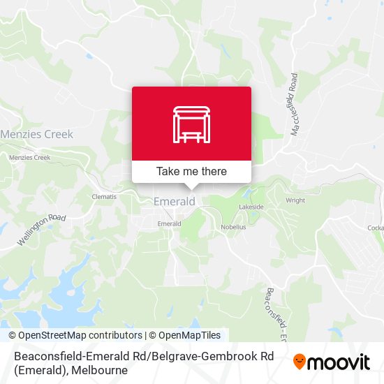 Beaconsfield-Emerald Rd / Belgrave-Gembrook Rd map