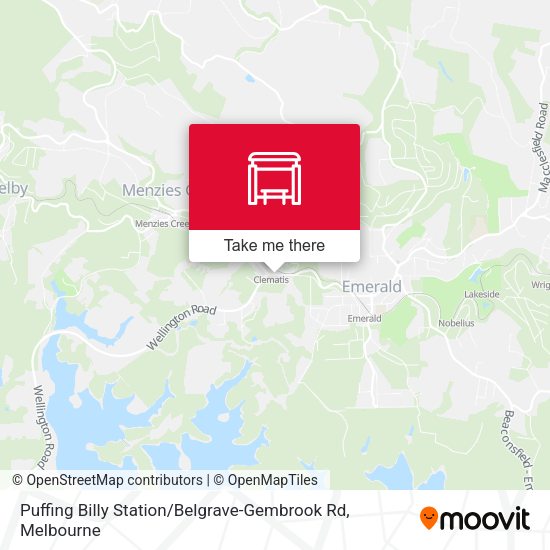 Puffing Billy Station / Belgrave-Gembrook Rd map