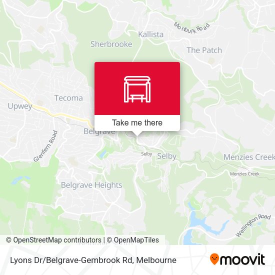 Lyons Dr/Belgrave-Gembrook Rd map