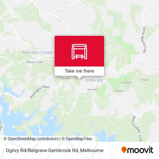 Ogilvy Rd/Belgrave-Gembrook Rd map