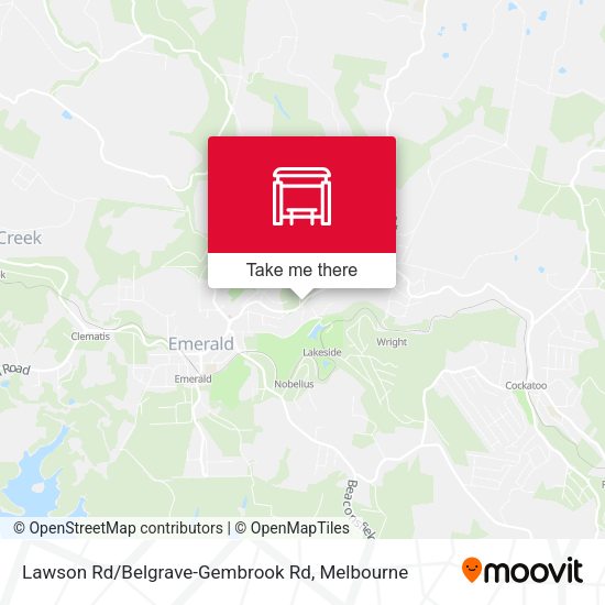 Lawson Rd/Belgrave-Gembrook Rd map