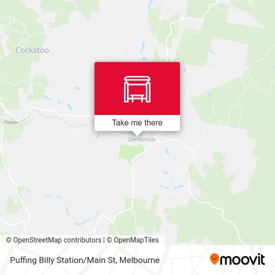 Mapa Puffing Billy Station/Main St