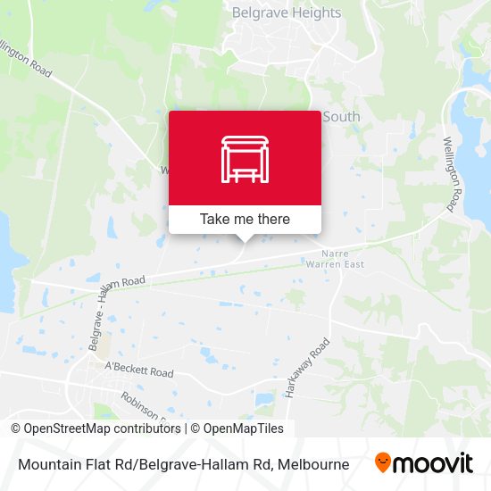 Mountain Flat Rd / Belgrave-Hallam Rd map