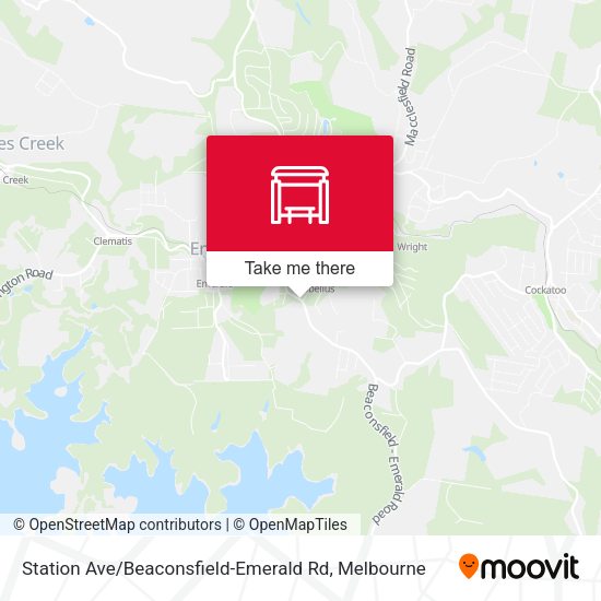 Station Ave / Beaconsfield-Emerald Rd map