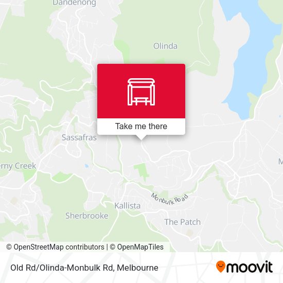 Old Rd/Olinda-Monbulk Rd map