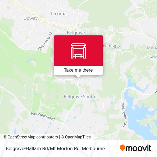 Belgrave-Hallam Rd / Mt Morton Rd map