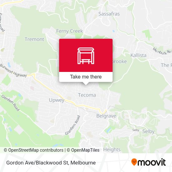 Gordon Ave/Blackwood St map