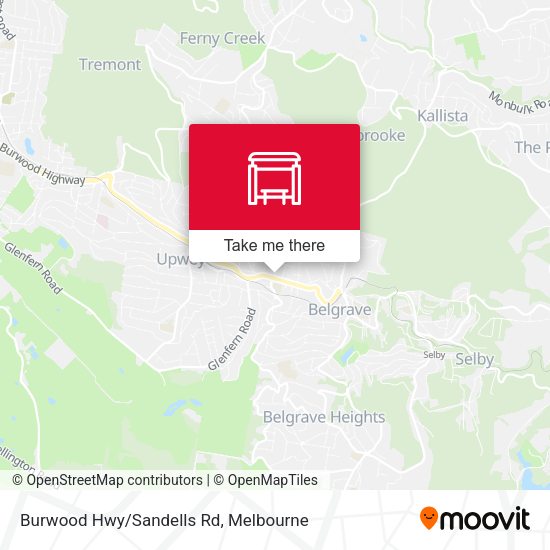 Burwood Hwy/Sandells Rd map