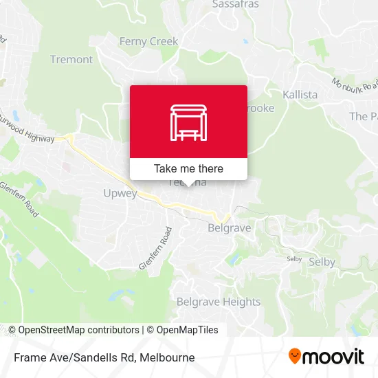 Mapa Frame Ave/Sandells Rd