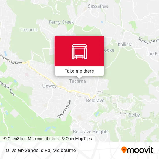 Mapa Olive Gr/Sandells Rd