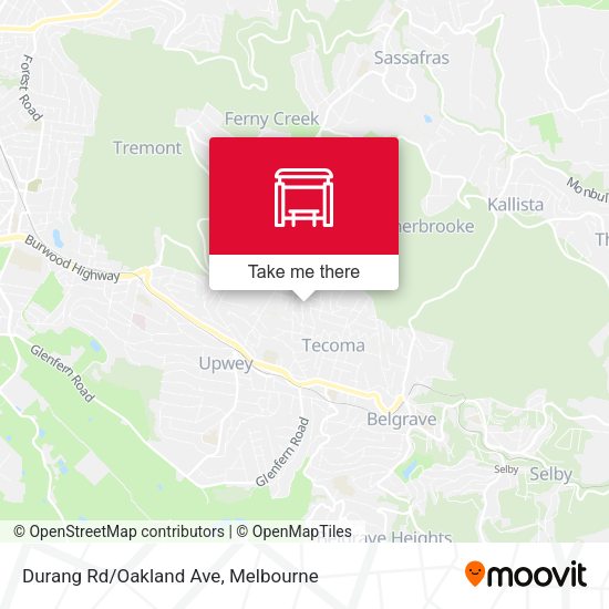 Durang Rd/Oakland Ave map