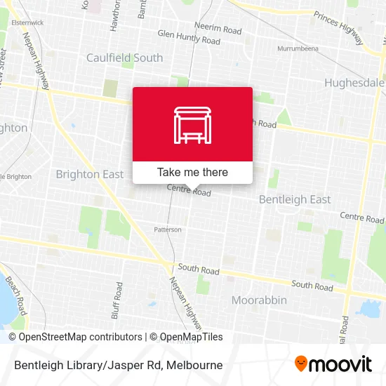 Mapa Bentleigh Library/Jasper Rd