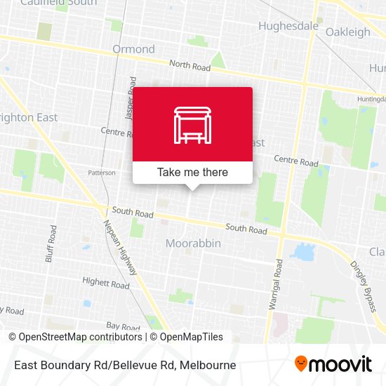 East Boundary Rd/Bellevue Rd map