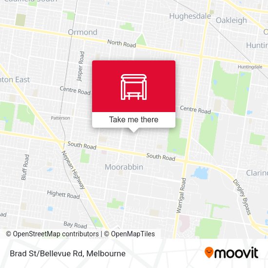 Brad St/Bellevue Rd map