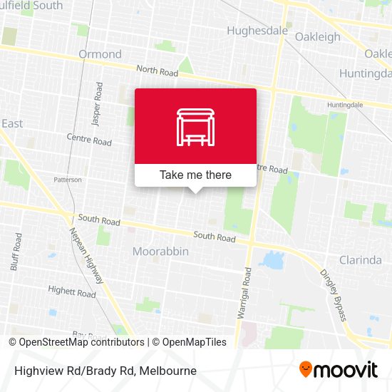 Highview Rd/Brady Rd map