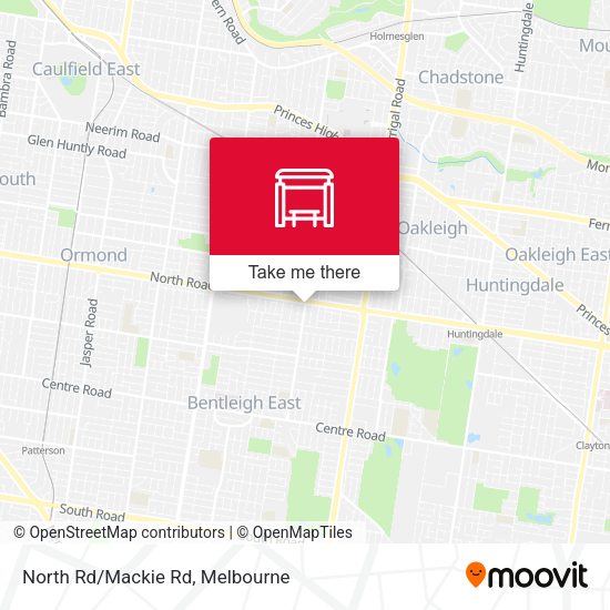 North Rd/Mackie Rd map