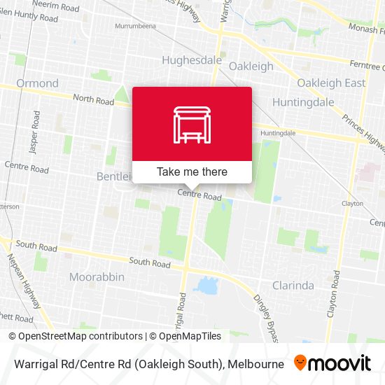 Warrigal Rd / Centre Rd (Oakleigh South) map