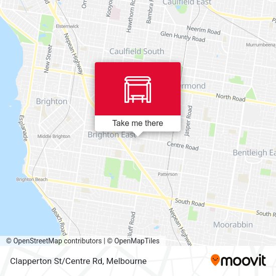 Clapperton St/Centre Rd map