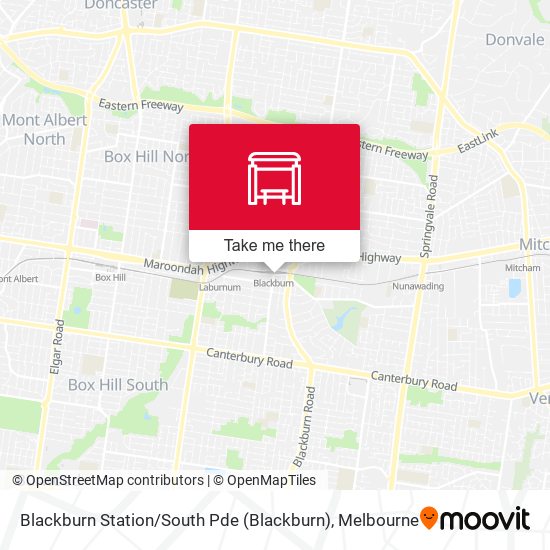 Blackburn Station / South Pde map