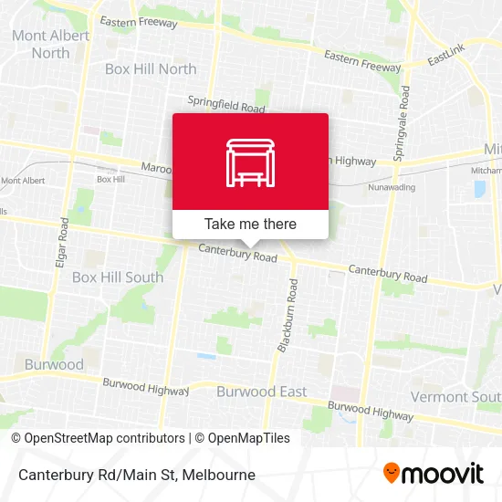 Canterbury Rd/Main St map