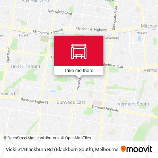 Vicki St / Blackburn Rd (Blackburn South) map